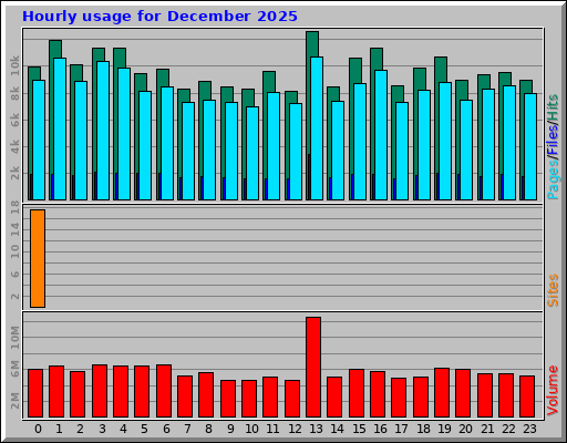 Hourly usage for December 2025 Hourly usage for December 2025